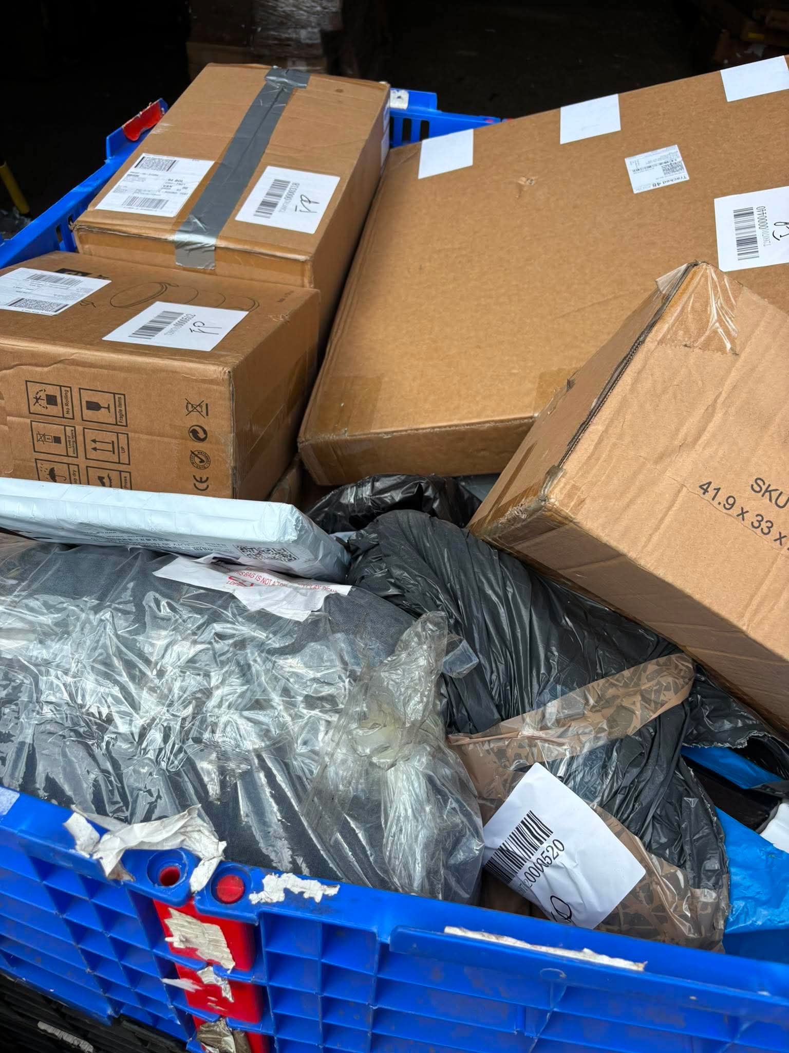 Amazon fulfilment and lost post crates