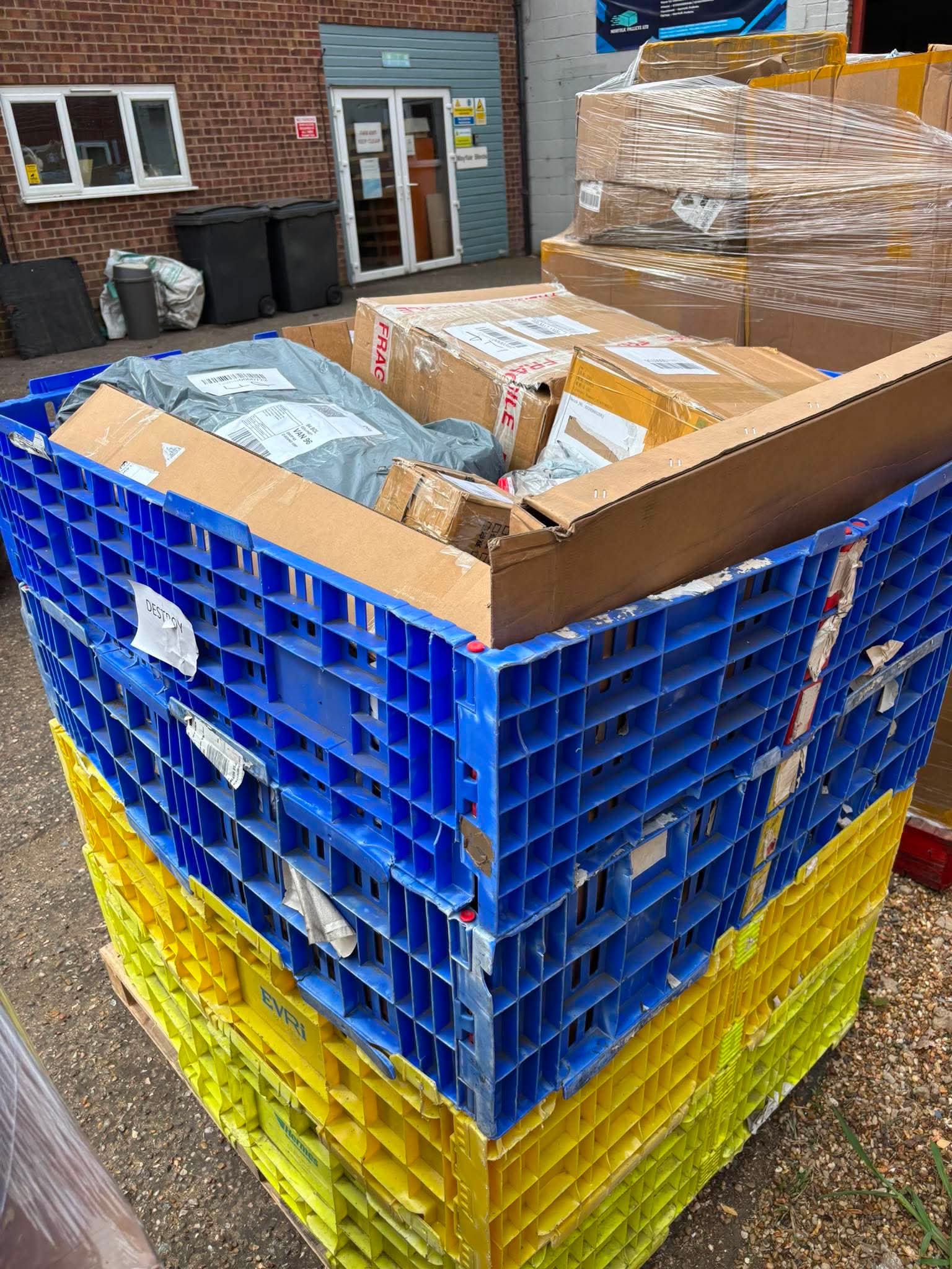 Amazon fulfilment and lost post crates